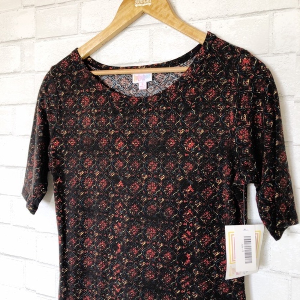 New LuLaRoe & Red Black Paisley Multicolored Julia Dress S